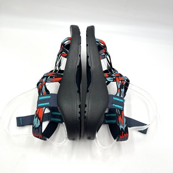 6W 6 WIDE WIDTH Chaco ZX/2 Classic Black Blue Orange Sandals Shoes - Picture 8 of 12